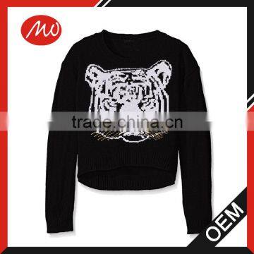 Children tiger Face animal long sleeve sweater