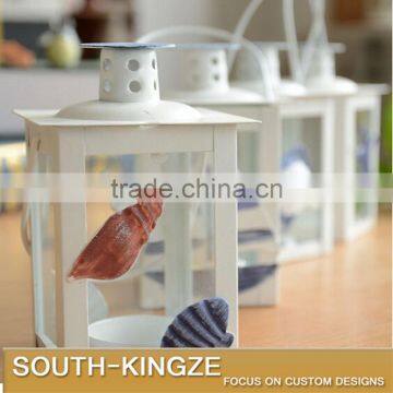 Europe Ocean Style Fish, Starfish, Sailing Boat Cube Glass Candle Holder photo-3