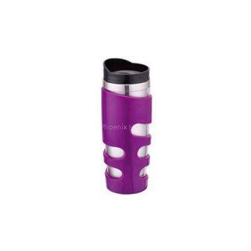 inner s/s,outer plastic tumbler