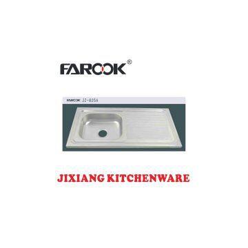 single bowl single tray stainless steel sink