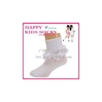 Korea Cute Lace Children\'s Kids Dancing Socks Breathability Princess Socks photo-2