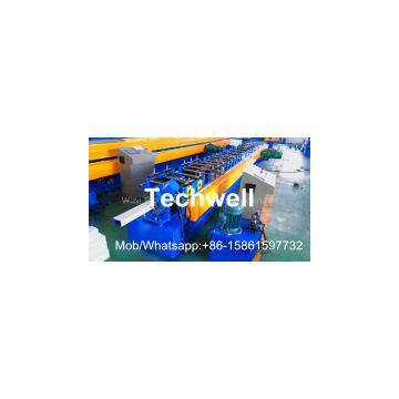 Square Downspout / Downpipe / Rainspout Roll Forming Machine For Rainwater Pipes