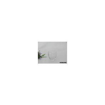 Clear glass vase