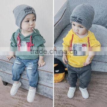 B40733A 1-6 year Children fall clothing sets boys letters printing sweatshirt