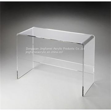 Customized Size Tall Office Table Study Room Book Desk Acrylic Clear Desk Console Table