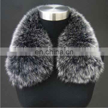 Solid color high quality lady fox fur square collar for winter fashion warm