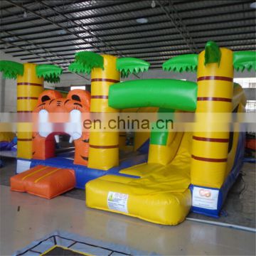 2017 New design Inflatable Tiger Jungle Jumper Bouncer Combo with Slide