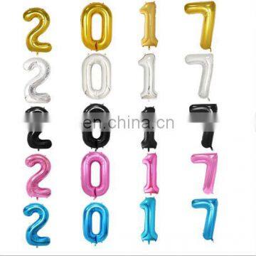 Birthday Wedding Party Supplies Decorations Helium Foil Digital Balloons Gold Silver Foil Number Balloons photo-2