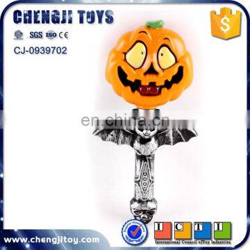 Pumpkin stick with light plastic flash stick for kids halloween accessory