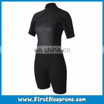 Custom Fit 2/3MM Premium Neoprene CR Women Short Sleeve Surfing Shorty Wetsuits