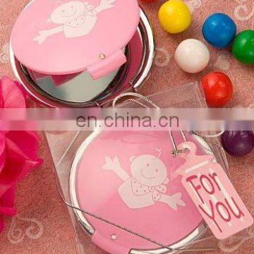 Elegant Reflections Collection baby design mirror compact - Pink