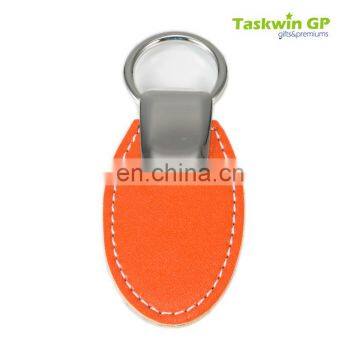 2017 bespoke cut shape PU keychain with openning mechanism for promotion gift