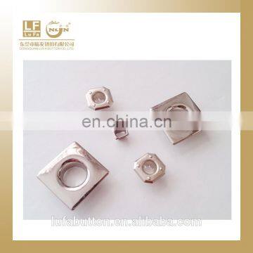 brass square shaped grommet for leather belt