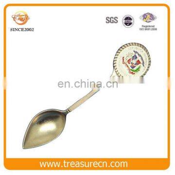 Hard Enamel Golden Metal Spoon/Promotional Teaspoon