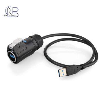 UL fireproof and IP67 Waterproof Data USB 2.0 3.0 Connector for data transmission equipment