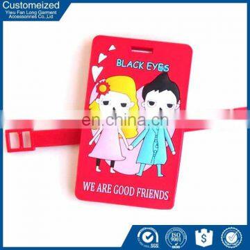 2016 New Design Custom Soft PVC Made Luggage Tags