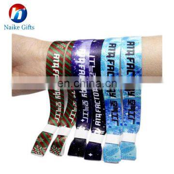 Custom Cheap Festival Woven Wristbands / Polyester Wristband / Fabric Wristbands