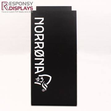 Custom-made Floor Standing Black MDF Clothing Display Stand photo-2