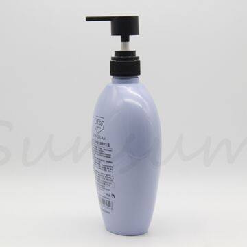 Cosmetic Flat Shape PET Plastic Hair Care Products Lotion Pump Bottle