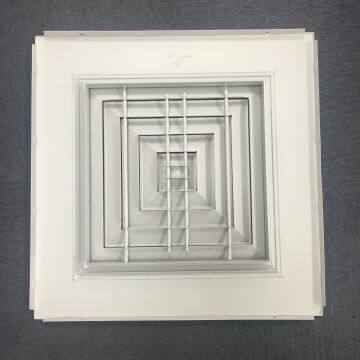 Mall Used Square Ceiling Replacement Ventilation 4 Way Square Cores Air Diffuser photo-3