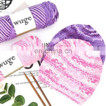 New fashion soft feeling crochet yarn acrylic polyester cotton blended knitting yarn