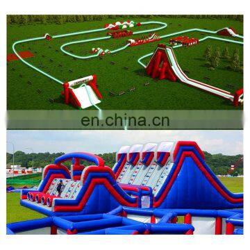 Factory outdoor game Inflatable obstacle course Giant adult Inflatable obstacle course for commercial rentals and  team events