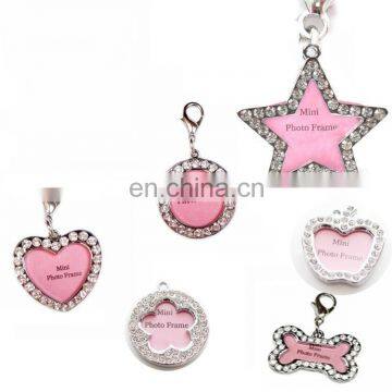 Hot sale rhinestone DIY dog name tag dog charms