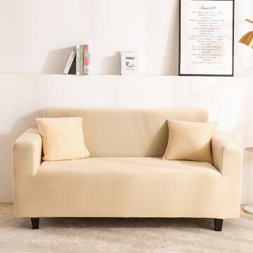 Ivory Brushed Elastic Stretch Sofa Cover Couch Cover Sofa Slipcovers