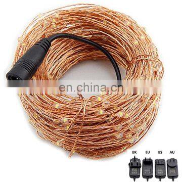 Christmas Decoration Micro Led Copper Wire String Lights 12V DC Plug 10M 20M photo-2