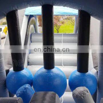 Closed In Inflatable Prison Break Bounce House Obstacle Course Challenge Sport Game photo-6