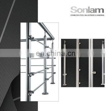 Outdoor Balcony Railing Design Stainless Steel Glass Railing Balustrade Handrail photo-6