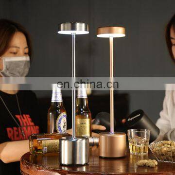 Hot Sale Modern Hotel Style AluminiumTable Lamp USB Rechargeable Battery Cordless Restaurant Led Table Lamp For Dinner photo-3