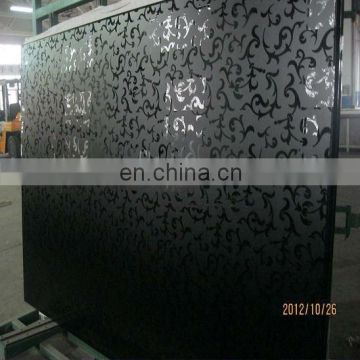 4mm acid etched black lacquered glass