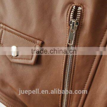 Jacket OEM 2015 Fashion Zippered Faux Leather Moto Jacket photo-4