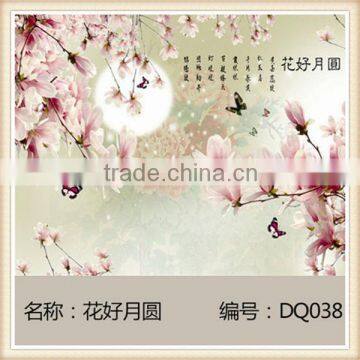 HOT !!! DAQIAN God painted tile living room TV backdrop of Chinese modern art backdrop background wall color carving