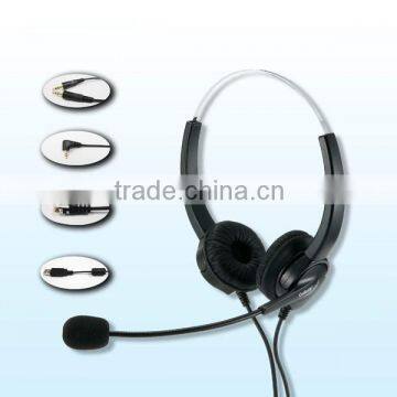 USB computer game player noise canceling headset with QD