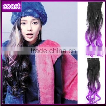 cheap fashion europe ombre curly synthetic two tone hair extension