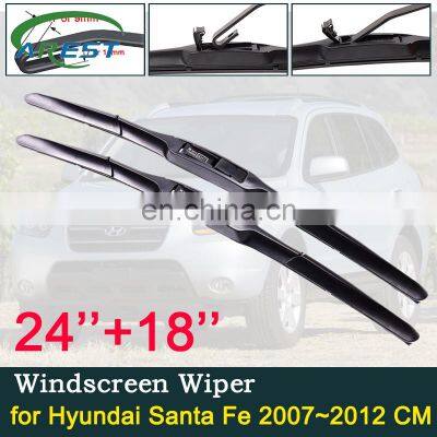 Car Wiper Blade for Hyundai Santa Fe 2007~2012 CM Front Windshield Wipers Car Accessories  j Hook Type 2008 2009 2010 2011