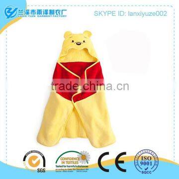 yellow bear hood kids bath wrapping towels popular in Korean market