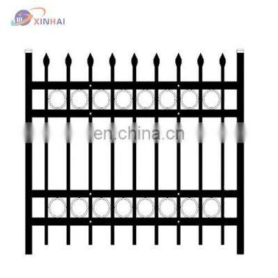 Wholesale Powder Coated Decorative Wrought Iron Fence Wall Zinc Steel Fence photo-5