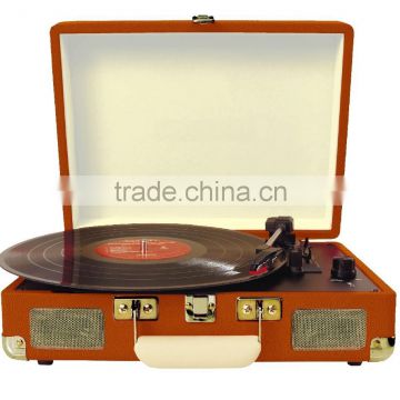 Hot sale USB bluetooth Vinyl Suitcase Style Turntable record player home turntable Vinyl player