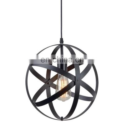 Tonghu Vintage Industrial Metal Pendant Lamp Spherical Rustic LED Edison Bulb Hanging Dinning Room Light