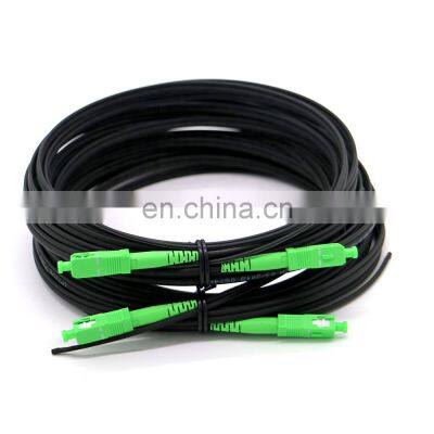 Ftth Messenger Wire G652d Sc Upc Drop Fiber Patch Cord, Preconnectorized Outdoor Drop Cable Patchcord