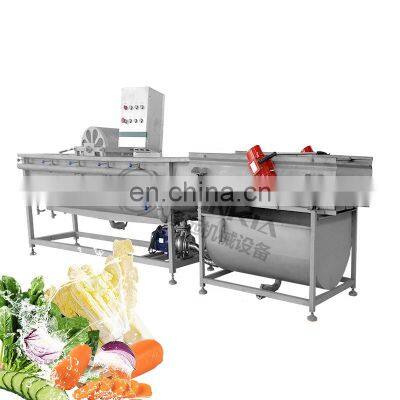 Hot sale fruit vegetable eddy current cleaning machine air bubble washing machine with vortex blower