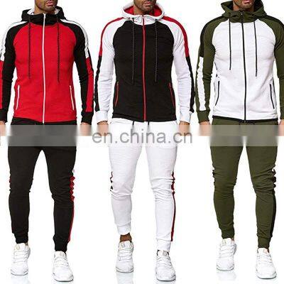 Men's striped hoodie and sweatpants fashion casual men's jogging suit