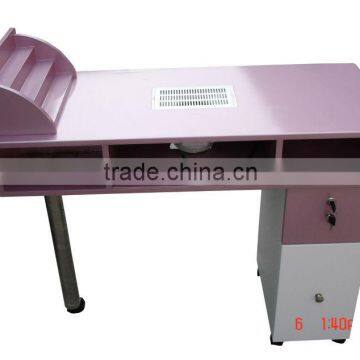 Beauty pink manicure table nail salon furniture with suction