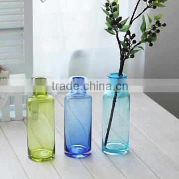 High Quality Spray Vintage Round Decorative Colorful Glass Vases