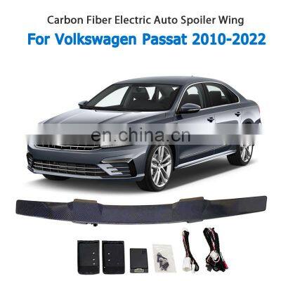 NEW Electric ABS Carbon Fiber Sedan Car Rear Trunk Tail Boot Spoiler Wing For Volkswagen Passat 2010-2022