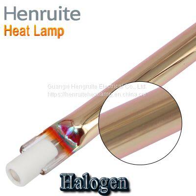 220v 2000w Industrial customized far infrared short wave IR gold quartz halogen heater