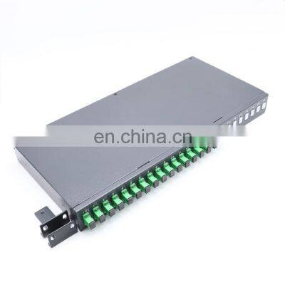 Rack mounted SC/UPC SC/APC Connector Single Mode SM G657A1 1x32 Fiber Optic PLCSplitter